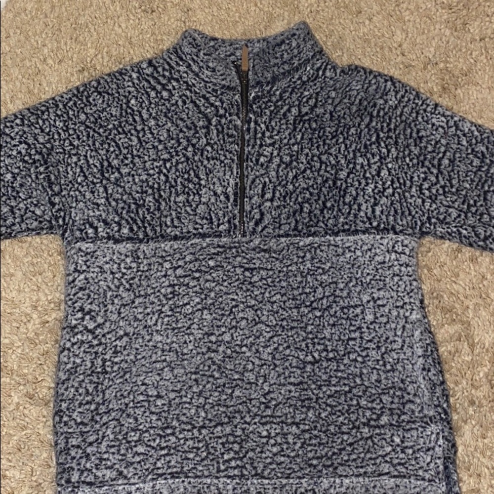 fuzzy quarter zip